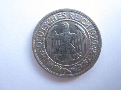 Saksa Weimar 50 Reichspfennig 1929 A