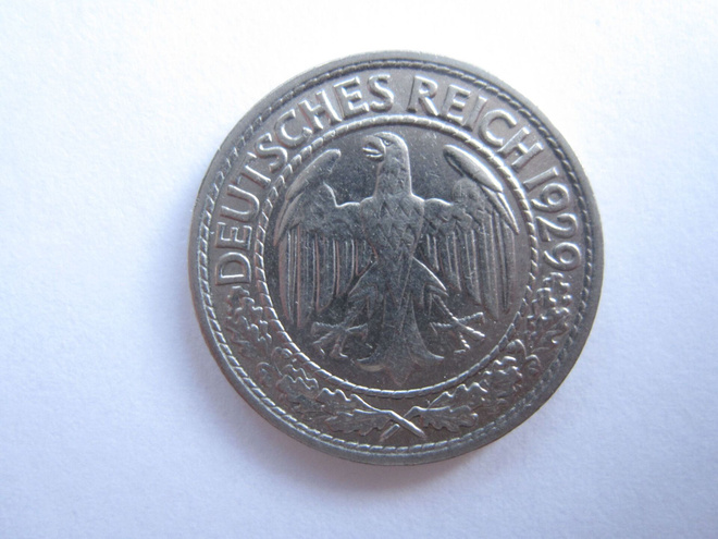 Saksa Weimar 50 Reichspfennig 1929 A