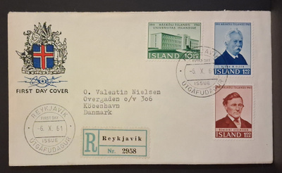 Islanti - Fa - 390-392 FDC 1961