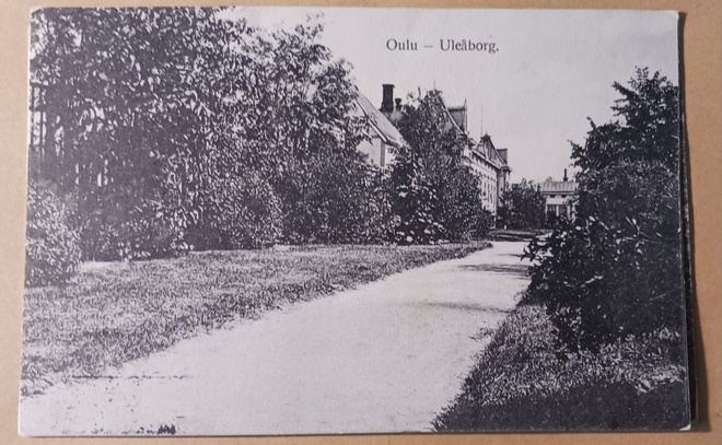 Oulu, puistoa, tie, asutusta, mv pk, p. 1913,