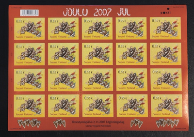 2007 Joulupostimerkkiarkki **