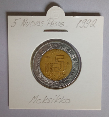 Meksikko 5 Nuevos Pesos v.1992 KM#552