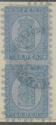 1966 20p Bk pystypari o