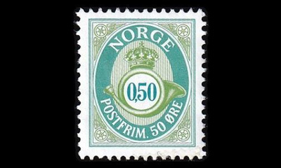 Norja 1241C ** Käyttösarja postitorvi (13¾:13¼) (1997)