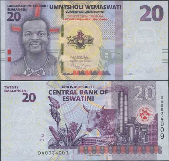 Eswatini (Swazimaa) 20 Emalangeni 2024 UNC Hybrid