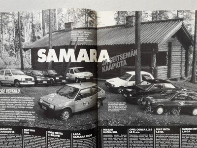 Lada Samara vertailutesti -esite, 1987