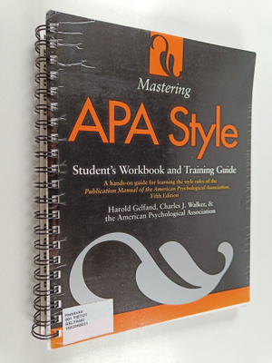 Harold Gelfand : Mastering APA style : student's workbook...