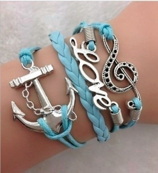 616 .. Vintage Love Ankkuri Infinity Charm .. Rannekoru
