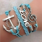 616 .. Vintage Love Ankkuri Infinity Charm .. Rannekoru - pikkukuva 1