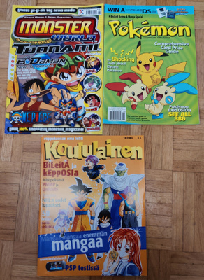 Manga - ja animeaiheisia julkaisuja