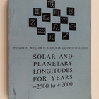 William D. Stahlman : Solar and planetary longitudes for ... - pikkukuva 1