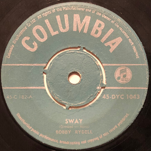 7” SINGLE SUOMI Bobby Rydell - Sway / Volare