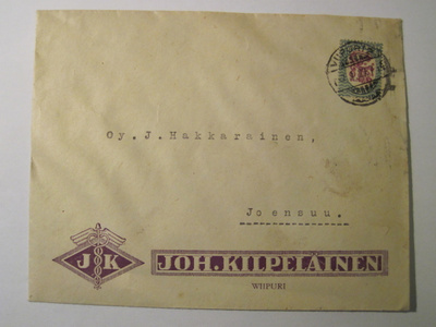 VANHA Firmakuori Joh. Kipeläinen Viipuri 1928
