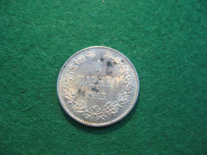 1 markka 1915 - hopeaa