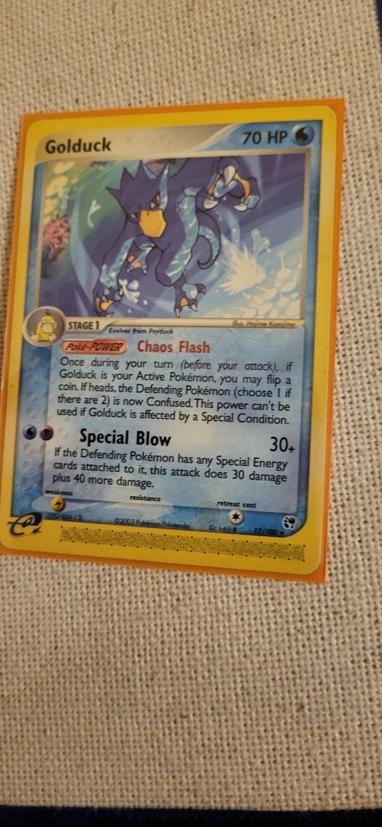 Golduck #17 Pokemon Sandstorm rare non holo card