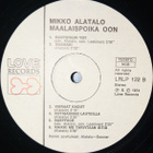 MIKKO ALATALO ~ Maalaispoika Oon ~ LP orig. Love Records - pikkukuva 5