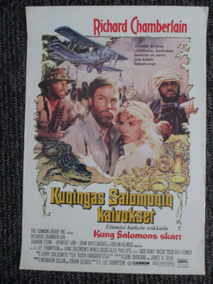 Kuningas Salomonin kaivokset (1985) - vanha elokuvajuliste