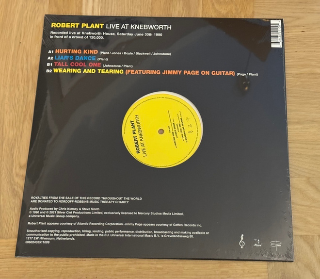 Robert Plant – Live At Knebworth (UUSI mini-LP)