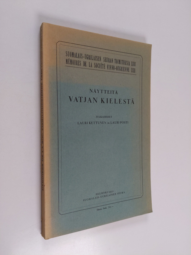 Lauri Kettunen : Näytteitä vatjan kielestä