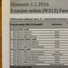 Hinnasto Mercedes E-sarja W212 2016 Veho 1.1.2016 - esite - pikkukuva 3