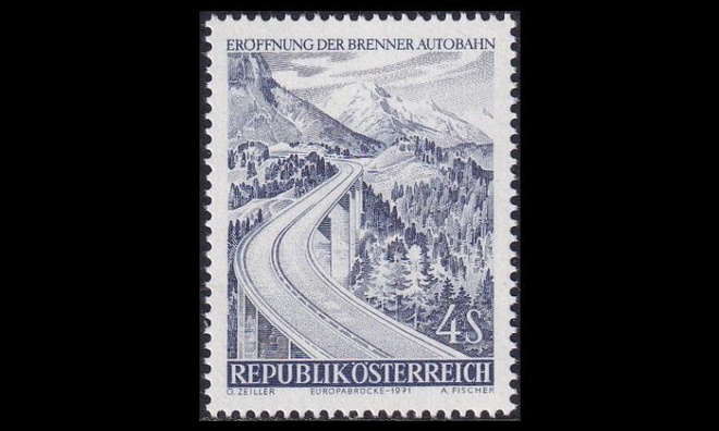 Itävalta 1372 ** Brenner-moottoritien avaaminen (1971)