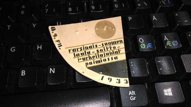Paimio laulu urheilu juhlat 1933 26/5