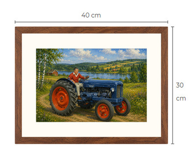 Uusi Fordson Major traktori art print 30 cm x 40 cm