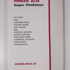 Seppo Pietikäinen : Pinnan alta : runoja - pikkukuva 2