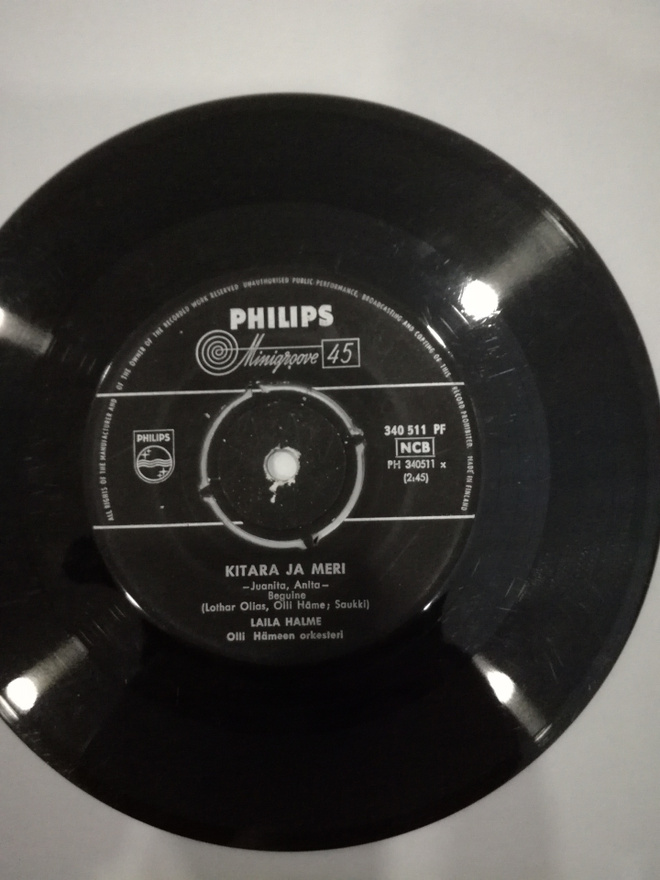 LAILA HALME Kitara ja meri/Linnunrata single v. 1960