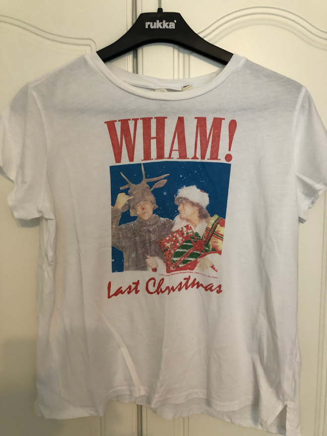 Wham: Last Christmas-paita. Koko: S.