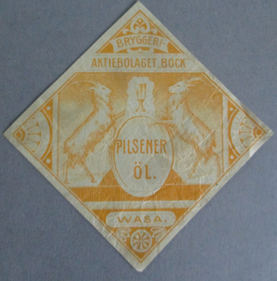 VANHA OLUTETIKETTI - BOCK PILSNER ÖL WASA (K21-22)