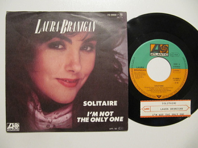 Laura Branigan Solitaire 7" sinkku Juke Box lappu