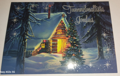 Hopea/Kultafolioitu joulukortti
