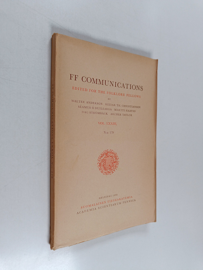 Asko Vilkuna : FF Communications Vol. LXXIII1, N:o 179 : ...