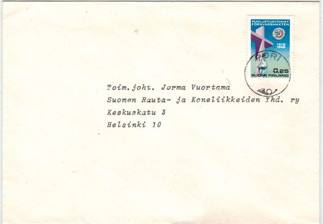 1967 puolustusvoimat 25p loistoleimainem painotuotekuorella