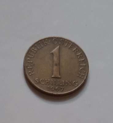 Itävalta 1 shilling 1967, kiertänyt