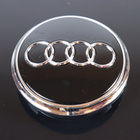 Audi vannekeskiöt – Kromireunus, Kromi-Musta – 77mm (4kpl - pikkukuva 4