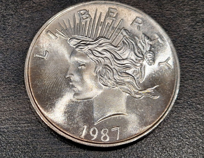 1 oz 999 Hopea raha Peace Dollar Tribute 1987
