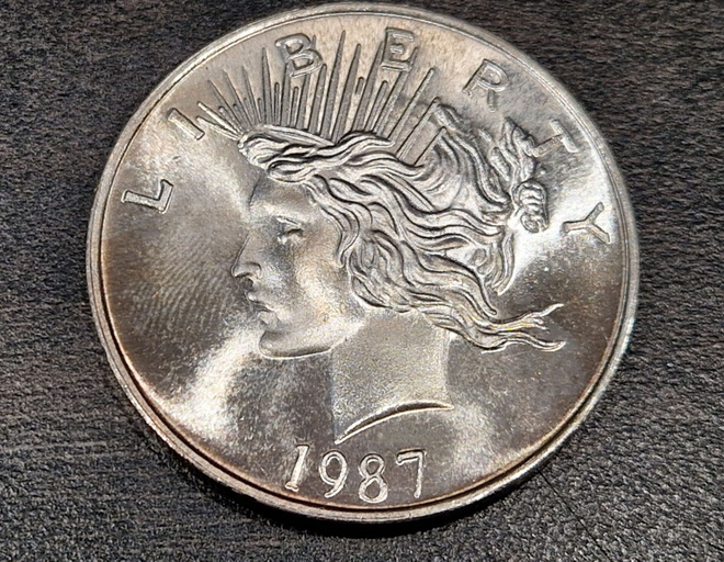 1 oz 999 Hopea raha Peace Dollar Tribute 1987