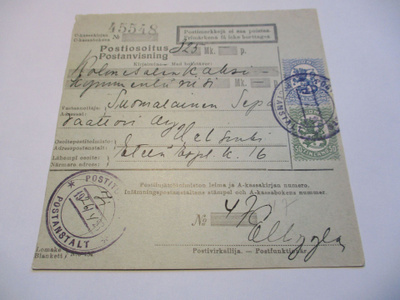 1928 Ii varaleima postiosoituksella