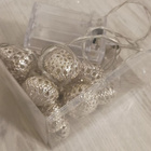 Tuikkulyhty lasi/tuohi + jouluvalot + poro - pikkukuva 3
