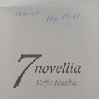 Veijo Hukka : 7 novellia (signeerattu) - pikkukuva 2