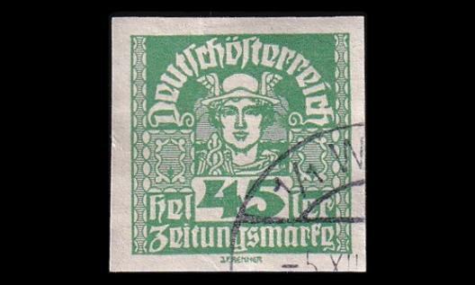 Itävalta 305x o Sanomalehtimerkki 45 H (1920)