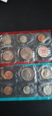 USA 1971, sarja käyttökolikoita D+P, UNC