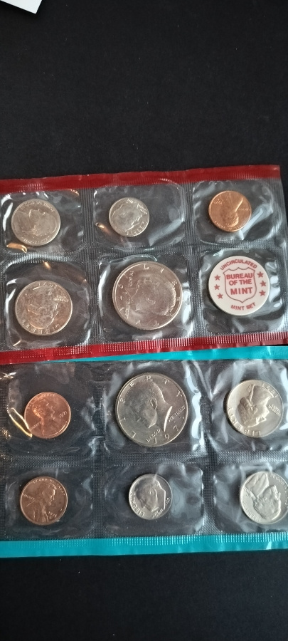 USA 1971, sarja käyttökolikoita D+P, UNC