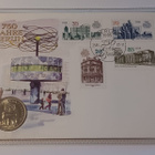 5 mark 1987 Itä-Saksa. Rahakirje Berlin 750v. UNC - pikkukuva 1