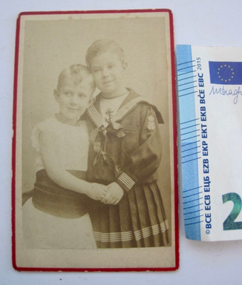 CDV Visiitti Valokuva Ruotsin Prinssit Gustaf+Wilhelm 1860-l