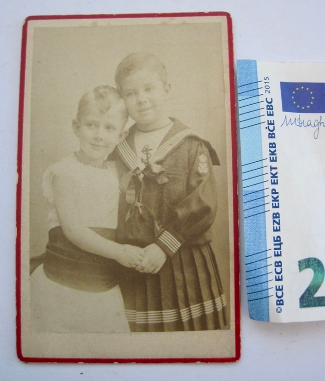 CDV Visiitti Valokuva Ruotsin Prinssit Gustaf+Wilhelm 1860-l