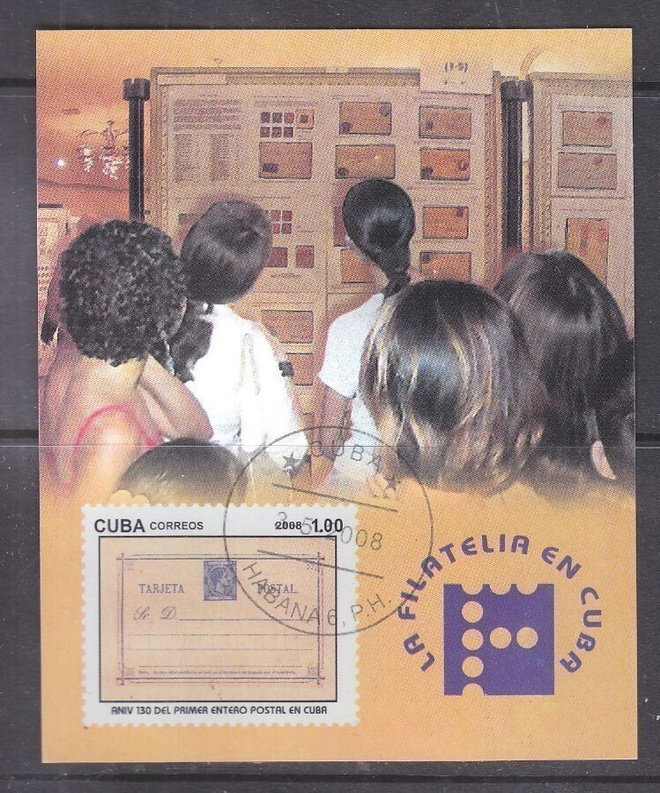 Kuuba 2008 postimerkkeily aiheinen blokki.