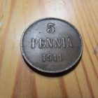5 Penniä 1911 mahd. kl 5 - pikkukuva 2